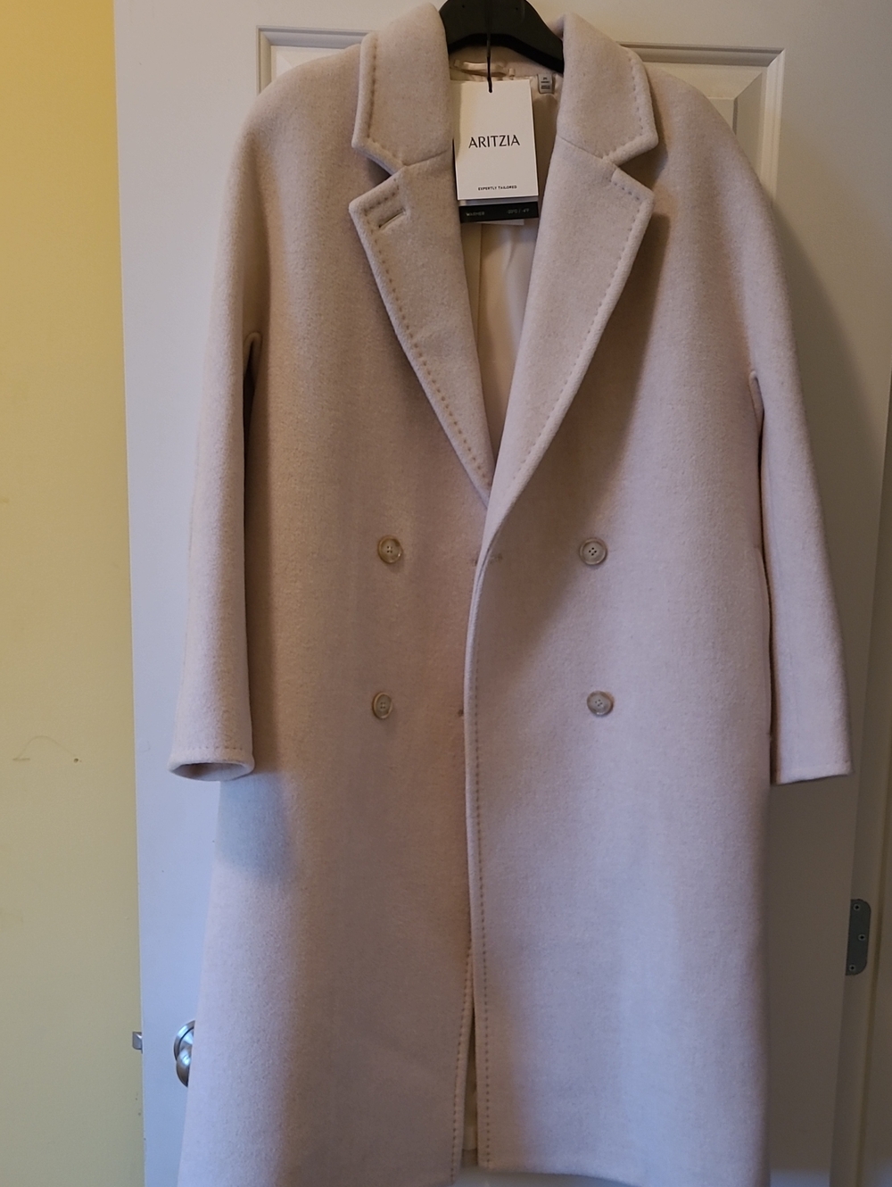 Aritzia Slouch Coat Heather Light Oatmeal WORN ONCE